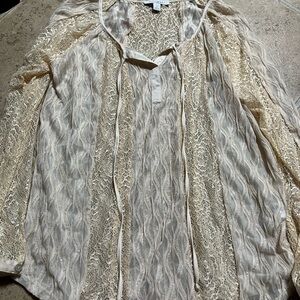 Roz & Ali Cream Lace Blouse